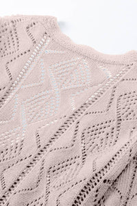 Long Sleeve Button Up Loose Knit Cardigan