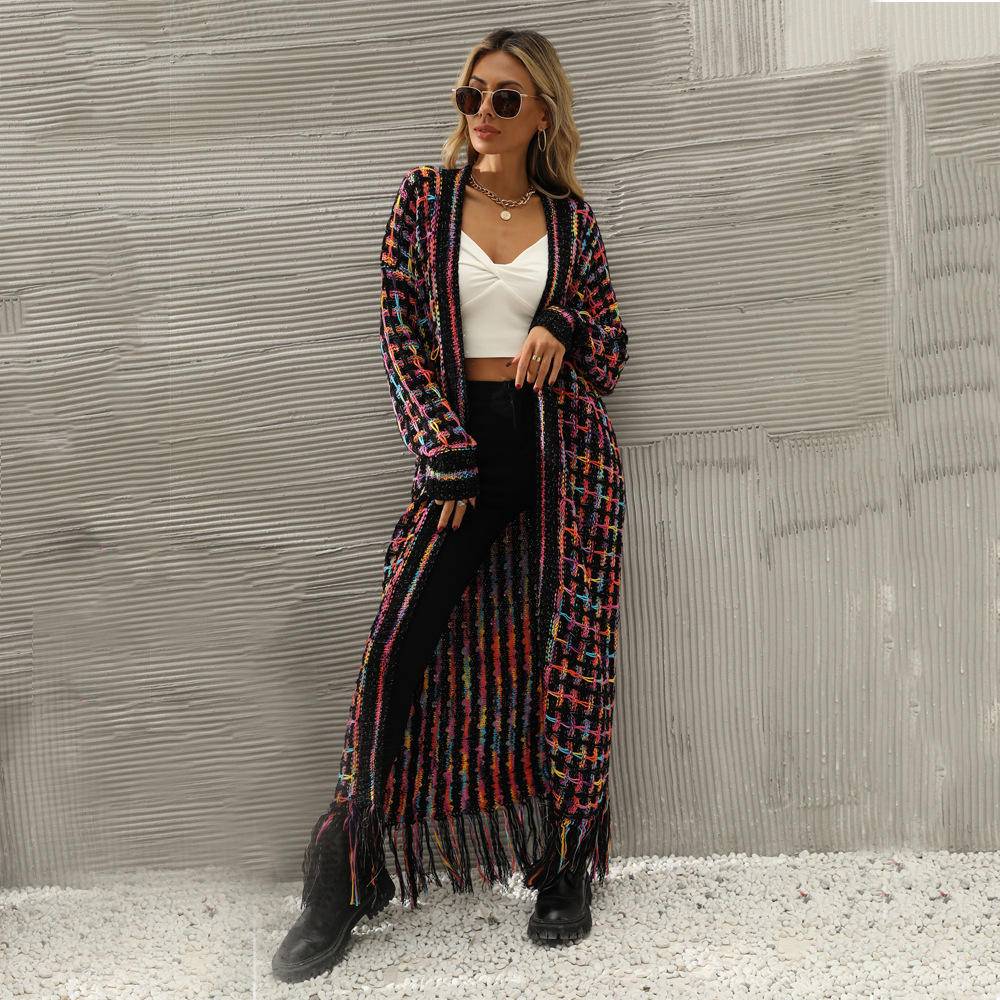 Jo's Fringed Maxi Cardigan