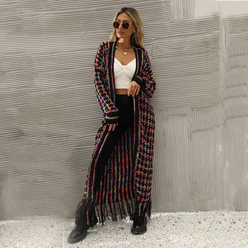 Jo's Fringed Maxi Cardigan